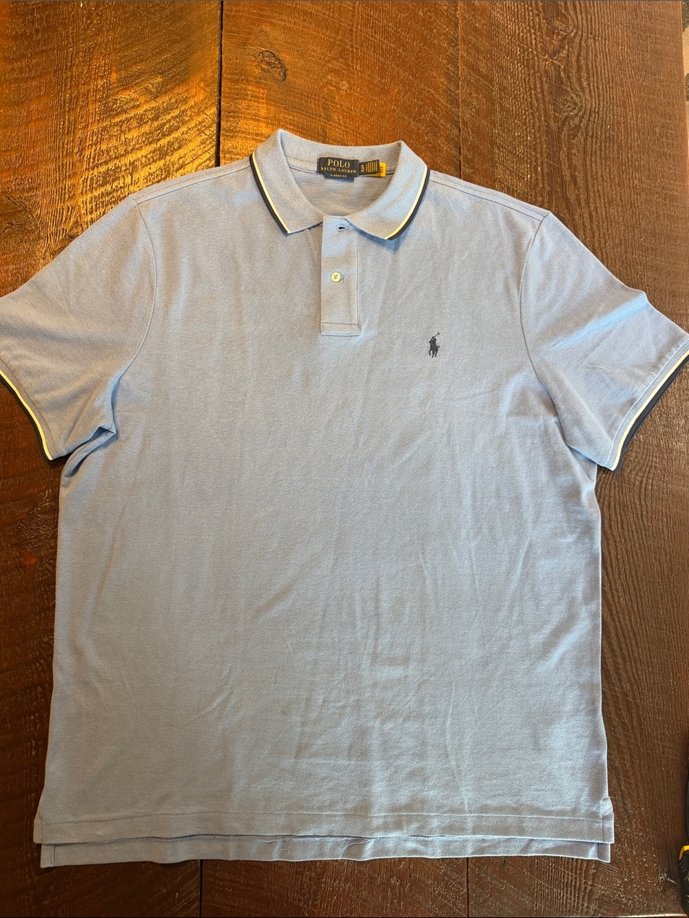Polo Ralph Lauren Men’s XL Blue Classic Fit Polo Navy Pony Tipped Collar